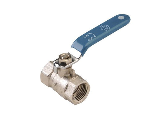 Llave de paso galvanizada palanca 1" "Azul" ALDOSA