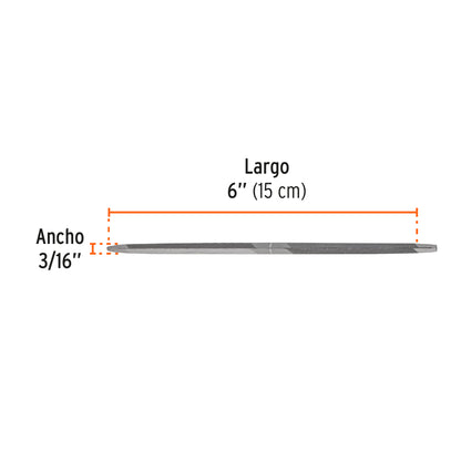 Lima triangular doble 6", TRUPER