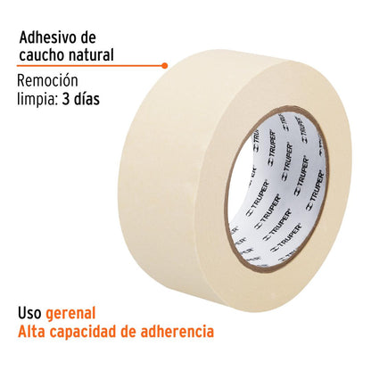 Cinta masking tape de 2" x 50 m, TRUPER