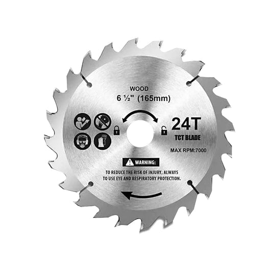Disco para corte de madera "24 dientes" 6-1/2" TOOLCRAFT
