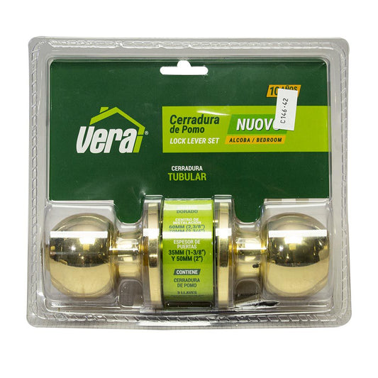 Cerradura de pomo NUOVO, Dorada, VERA