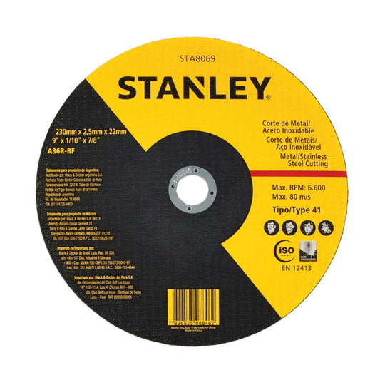 Disco para corte de metal 7" STANLEY