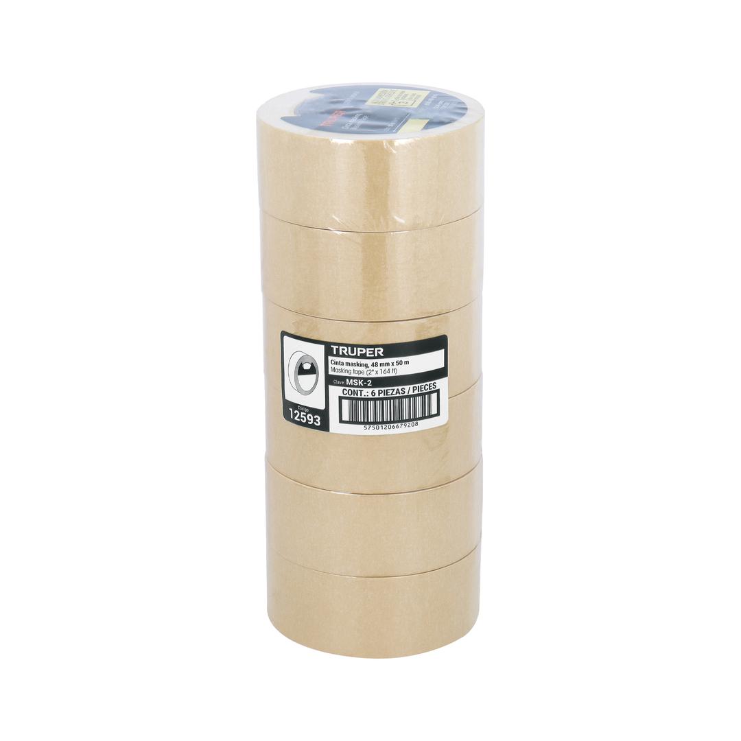 Cinta masking tape de 2" x 50 m, TRUPER