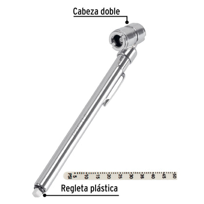 Calibrador de presión 50 psi, cabeza doble, PRETUL